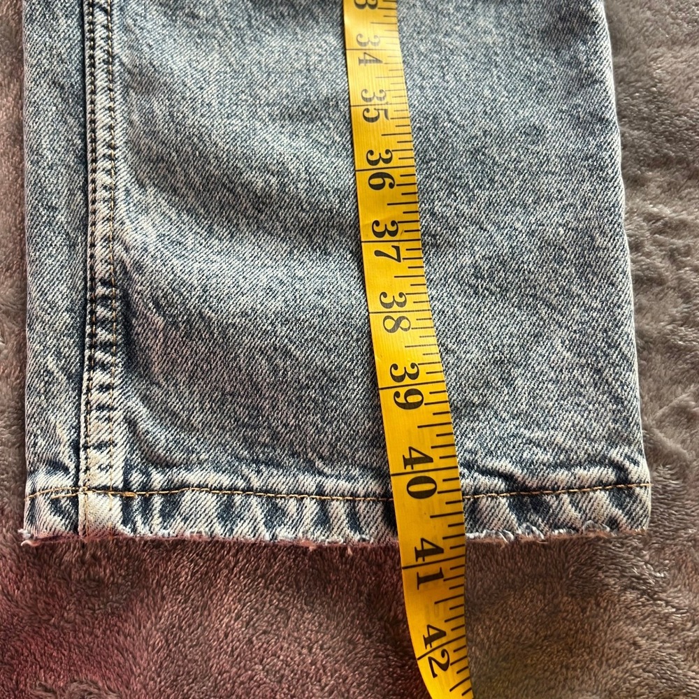 HM Divided Womens High Waist Straight Leg Acid Wash Blue Jeans Size 0 0979373 6 - Picture 6 of 10